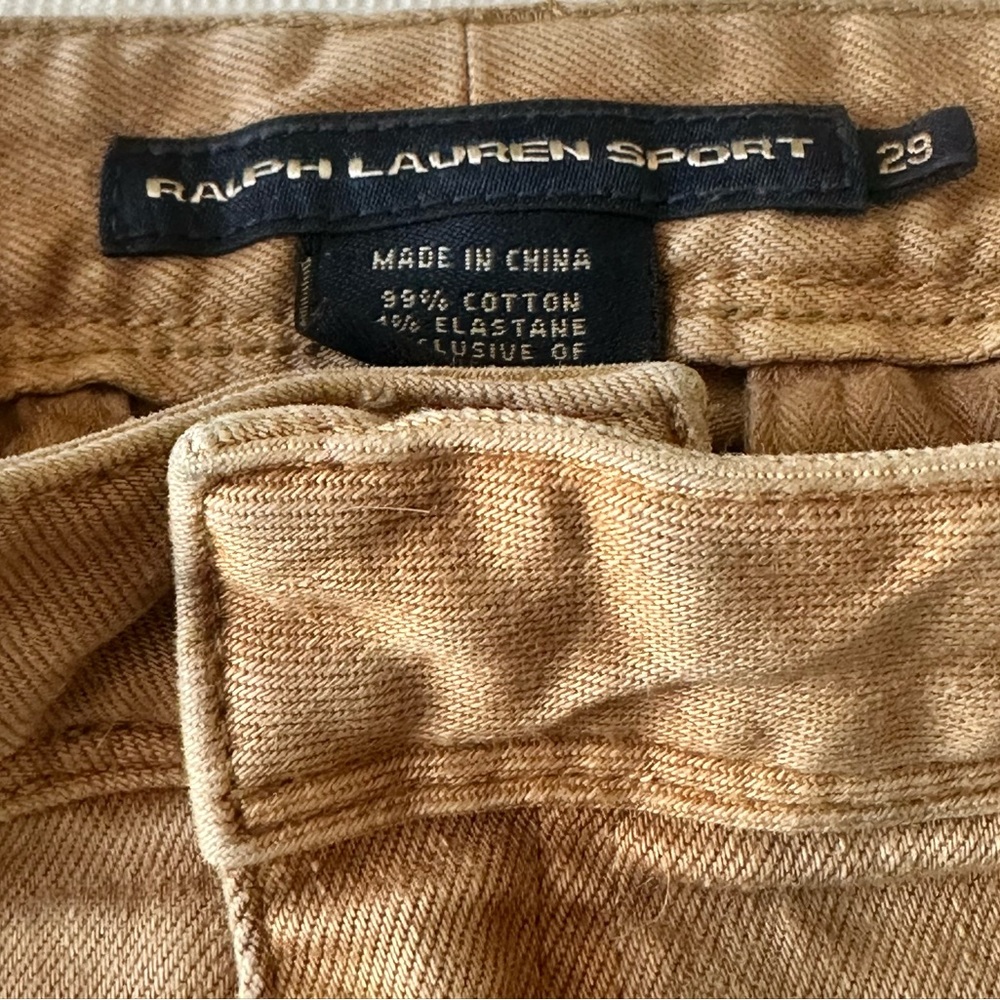 Ralph Lauren Equestrian  Style Sport Tan Denim Jeans